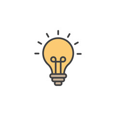 Light bulb icon in colored version