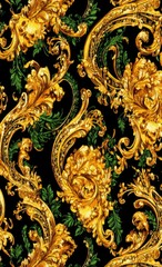 Seamless pattern background with a modern classic touch. Features a classical luxury old-fashioned ornament, reminiscent of the royal Victorian era, suitable for wallpapers, textiles, and wrapping.