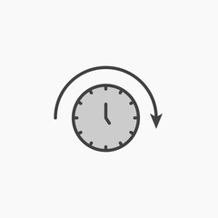 Time forward icon in colored version