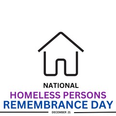National Homeless Persons Remembrance Day Vector illustration. December  17