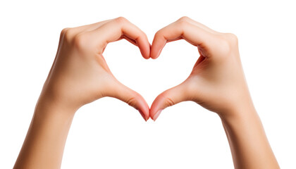 Fototapeta premium hands sign heart isolated on transparent background cutout