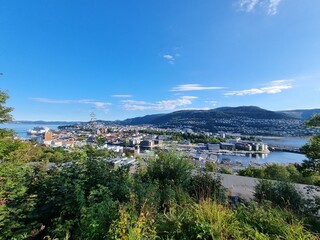 view of the river and the city