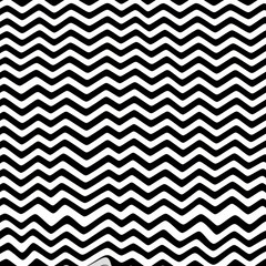 Seamless pattern featuring geometric waves. Elegant and endless texture. Ripple effect on a monochrome backdrop. Linear woven grid design. Fine interlaced fabric detail.