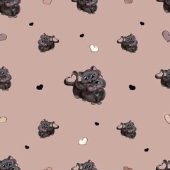 PatternCatsRomantic © Iryna
