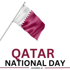 Qatar National Day 18th December. Vector Illustration.