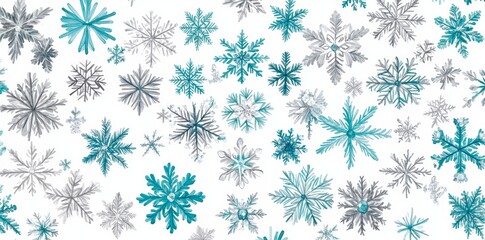 Holiday cards featuring a Christmas theme, adorned with snowflakes and gold ornament snowflakes on a green background. Part of a modern winter set of templates.