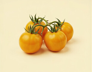 tomatoes on a yellow background