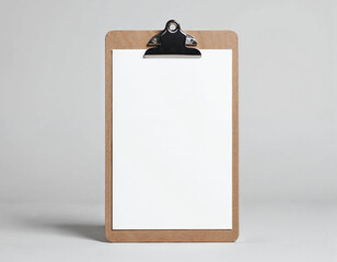 clipboard with blank paper