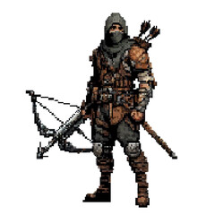 Fototapeta premium Pixel art hunter