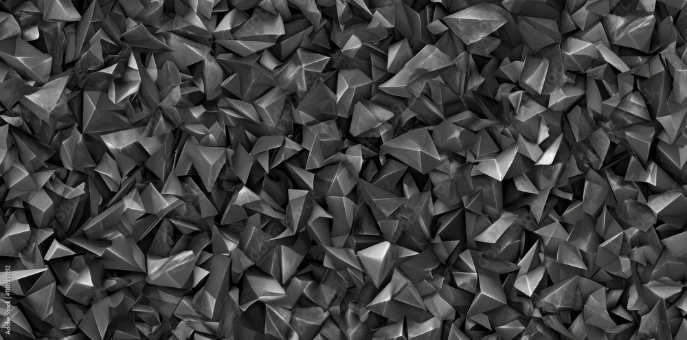 Poster black background featuring triangle patterns. seemless abstract pattern composed of geometric shapes