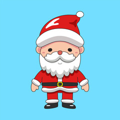 Cartoon cute character Santa Claus for design.