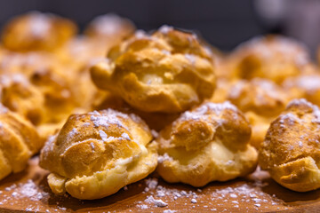 Baking pudding cookies in the oven
