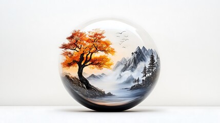 A young artist crafting contemporary glass sculptures using traditional glassblowing methods, merging cultural craftsmanship with modern artistic expression in a breathtaking fusion of past 