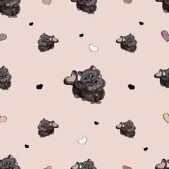 PatternCatsRomantic © Iryna