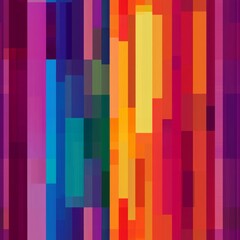 Obraz premium Colorful Abstract Pixelated Vertical Stripes Graphic Design