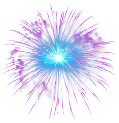 A fireworks celebration lighting up the night sky during a festive holiday event, PNG, isolated on transparent background