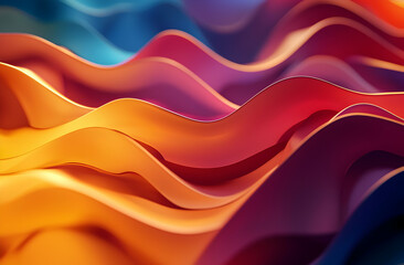 Fototapeta premium Colorful abstract background with wavy lines and waves. Abstract wallpaper design concept.