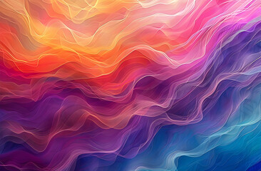Fototapeta premium Colorful abstract background with wavy lines and waves. Abstract wallpaper design concept.