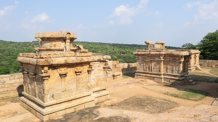 India, Tamil Nadu, Narthamalai, Ancient Cave Temple, Vijayalaya Choleshwaram Temple, 9th Century...