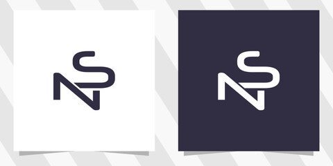 letter ns sn logo design
