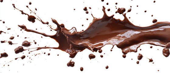 Obraz premium Chocolate splash isolated on white background