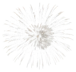 Naklejka premium Colorful fireworks element PNG transparent