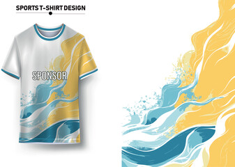 Sports t-shirt jersey design concept, sports jersey concept with front and back view for Soccer, Cricket, Football, Volleyball, Rugby, tennis, gaming, basketball, golf, badminton and e-sports uniform