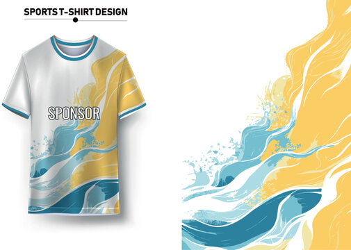 Sports t-shirt jersey design concept, sports jersey concept with front and back view for Soccer, Cricket, Football, Volleyball, Rugby, tennis, gaming, basketball, golf, badminton and e-sports uniform