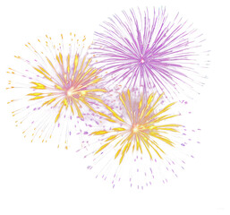 Colorful fireworks element PNG transparent