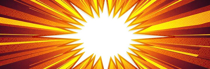 A vibrant explosion graphic capturing the energetic style of comic art. Perfect for dynamic presentations, posters, and digital media.