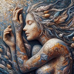 Mosaic Tiles Each scale is a tiny tile forming a grand mosaic th