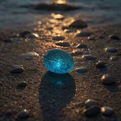 blue glass ball