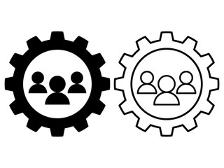 Management Icon. Teamwork management icon. Business team. Company leader, supervisor. Partnership icon. Organization workforce. Facility. Crowd management. Businessman career development. CRM.