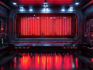 Futuristic Glass Screen with Holographic Loading Progress Bar Representing Cutting Edge Technology