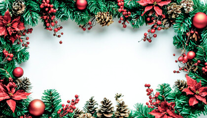 Christmas garland with Christmas tree branches