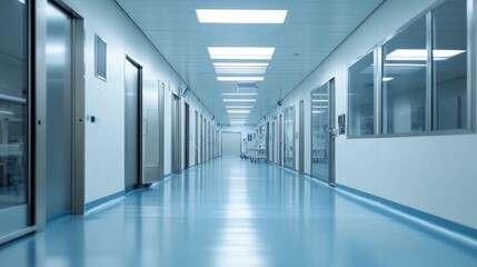 Sterile Corridor In Modern Medical Facility