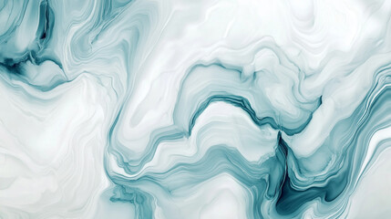 Obraz premium Swirling abstract patterns in shades of teal and white create a soothing visual experience