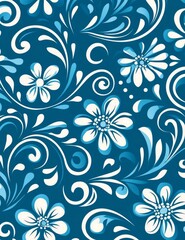 seamless pattern with flowers
