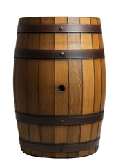 Obraz premium Wooden Barrels, Wood Grain Keg, Isolated Transparent Png Graphic Resouce 