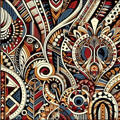 African Tribal Patterns Bold colorful patterns inspired by Afric