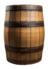 Obraz premium Wooden Barrels, Wood Grain Keg, Isolated Transparent Png Graphic Resouce 