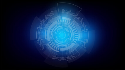 Abstract technology background Hi-tech communication concept futuristic digital innovation background vector illustration, Bright circle and shine the light within.	
