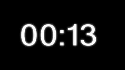 Countdown timer clock number.