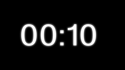 Countdown timer clock number.