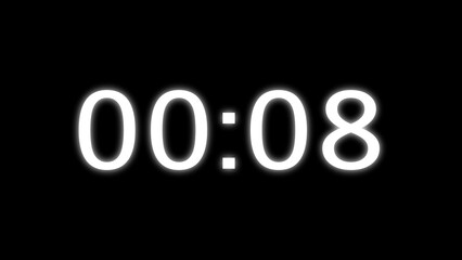 Countdown timer clock number.