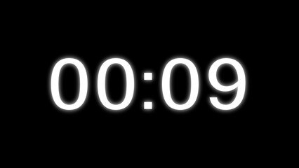 Countdown timer clock number.