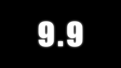 Countdown timer clock number.