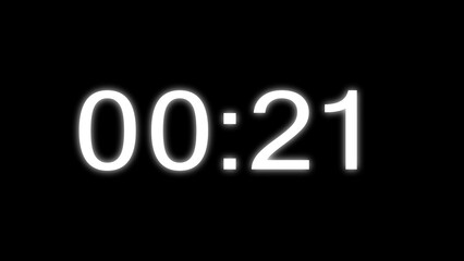 Countdown timer clock number.