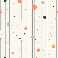 Abstract Geometric Pattern with Circles and Lines