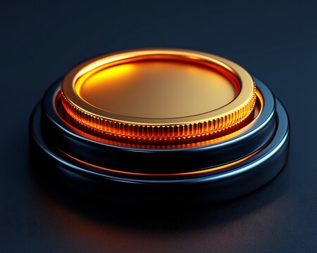 Golden Coin Loading Progress Bar Symbolizing Financial Growth and Wealth Accumulation